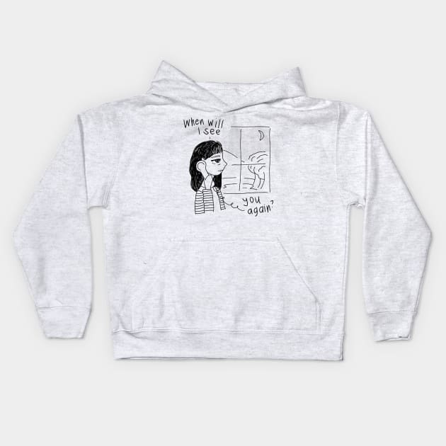 When Will I See You Again? Kids Hoodie by aaalou